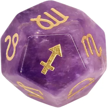 D12 Zodiac Constellation Birthstones Birthday Stone Amulet Stone Lucky Stone Ore Gem Dice Sieve 1