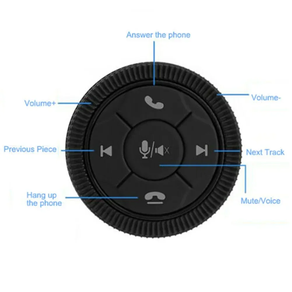 자동 스티어링 휠 컨트롤러 46mm x 12mm 범용 자동차 스티어링 휠 GPS 무선 버튼 키 볼륨 원격 제어 도구