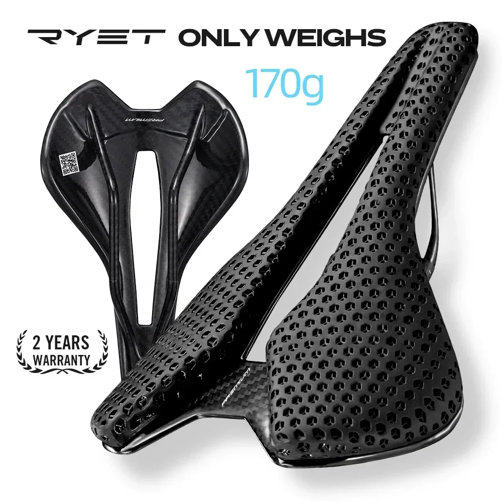 2025 RYET Carbon 3D-printed Ultralight Bicycle Saddle Bike Saddle For Men Women Triathlon Road MTB Mountain Gravel  Saddle