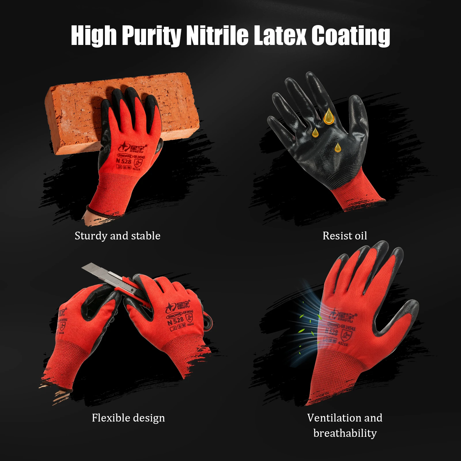 Nitrile Coated Gardening & Landscaping Gloves