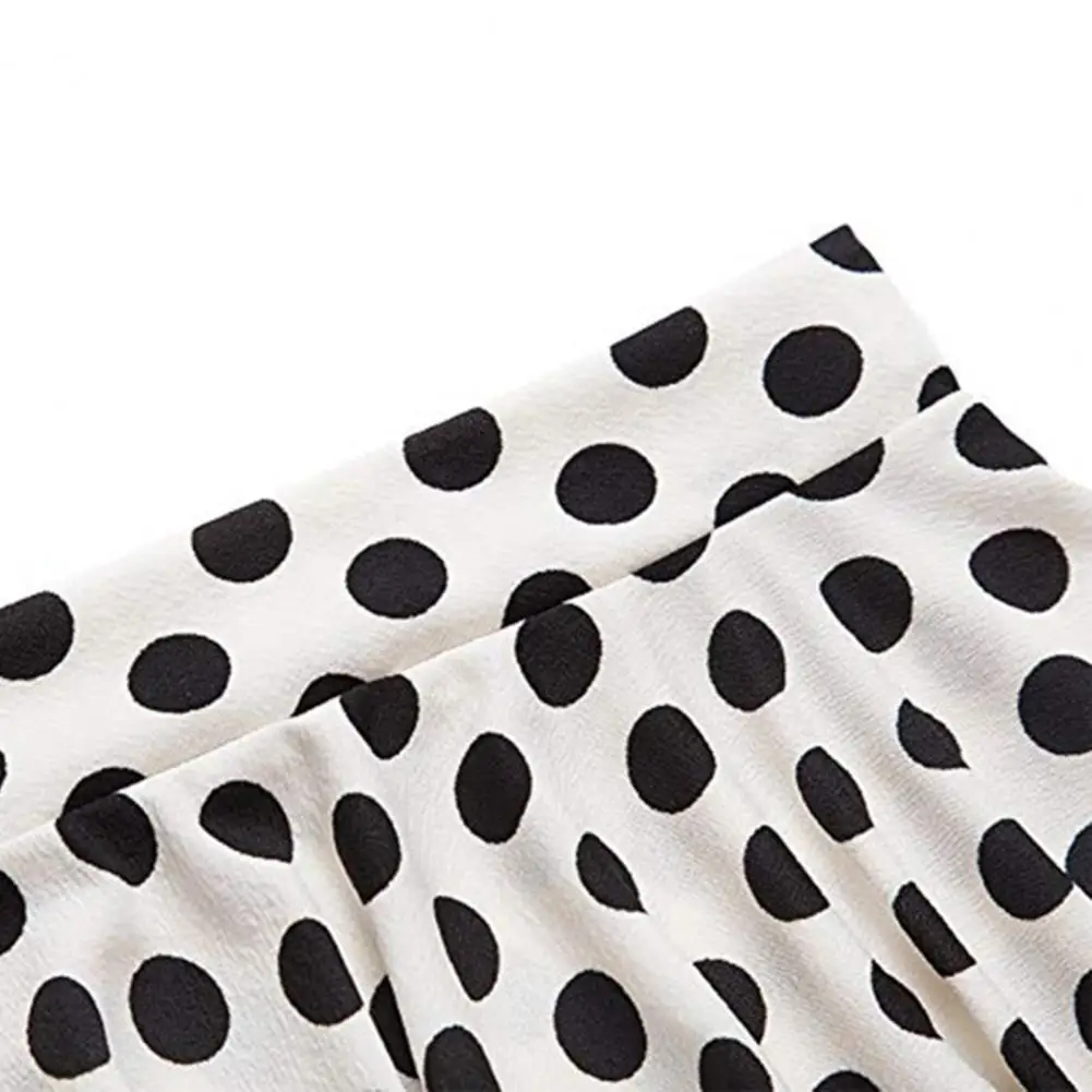 

Dot Printed Skirt Women's Spring Summer Dot Printed A-line Pleated Midi Dress Soft Breathable High Waist Skirt for Fashion Party