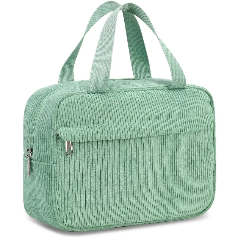 Personalized Embroidery Corduroy Fashion Make-up Bag Custom Name Multi Functional Portable Travel Storage Bag Leisure Handbag