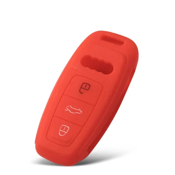 Cover chiave telecomando per Audi A6L A7 A8 A8L E-tron Q8 C8 2019 Silicone - Portachiavi portachiavi auto chiave custodia in Silicone per Audi A6L A7 A8 A8L E tron
