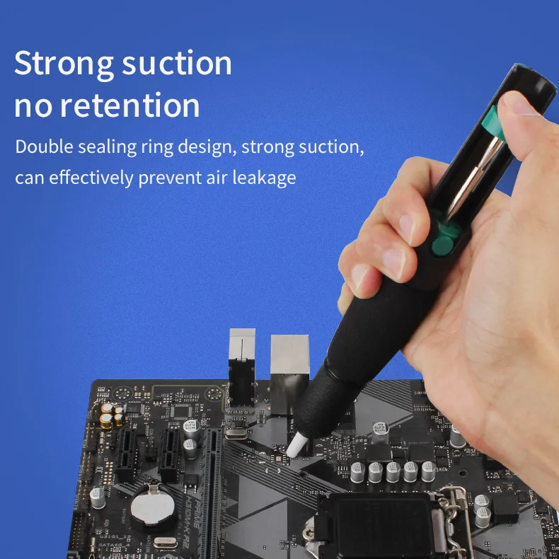 Desoldering Pump Suction Tin Gun Soldering Sucker Pen Removal Vacuum Soldering Iron Desolder Hand Welding Tools desoldering suction pump,desoldering pump,electrothermal solder sucker,vacuum sucking pen,desoldering tool