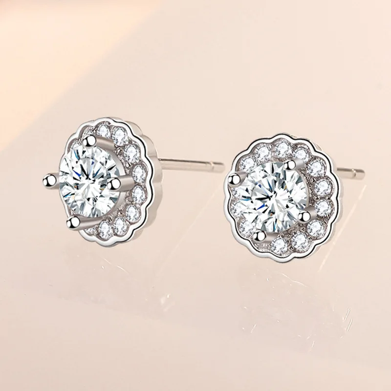 925 Sterling Silver Earrings For Women Original Charm Double Hoop Earrings Pave CZ Fine Engagement Anniversary Jewelry E557 5