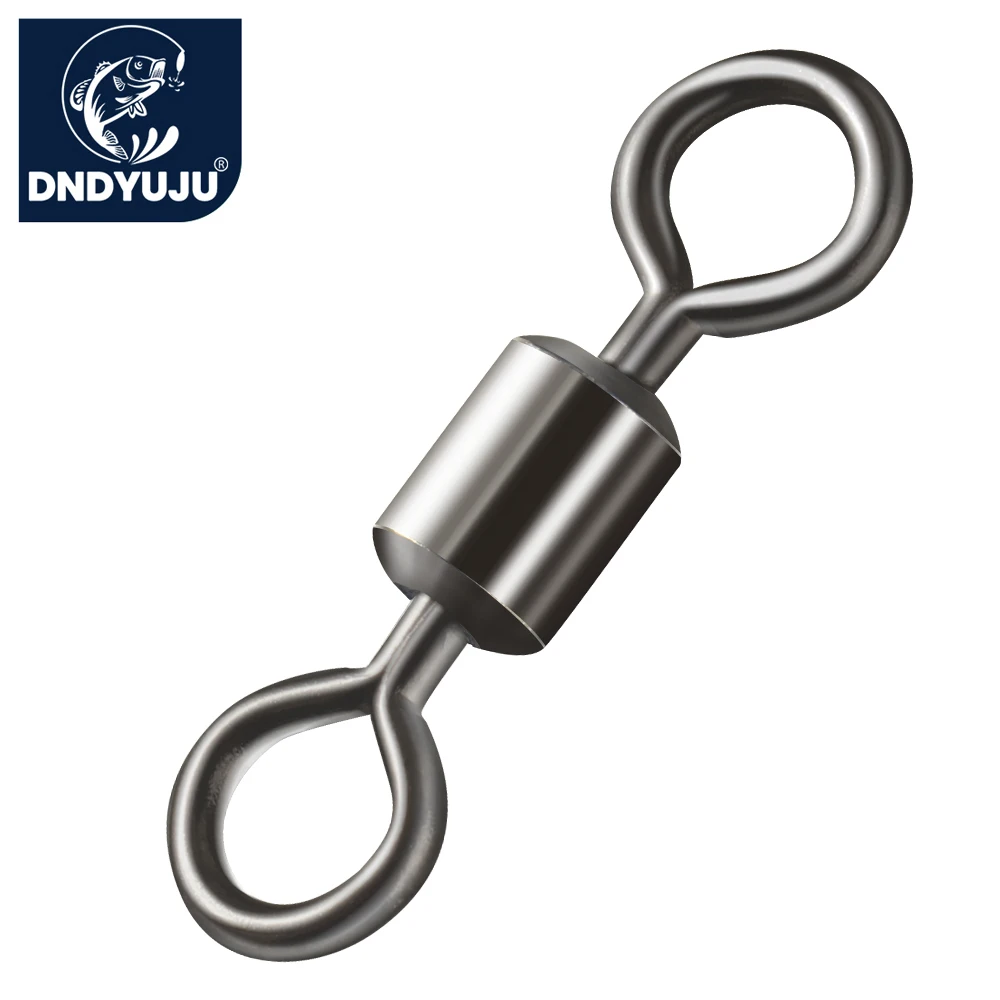 200pcs Fishing Swivels Rolling Swivels Brass alloy Rings Fishhooks Lure Connector Fishing Accessories