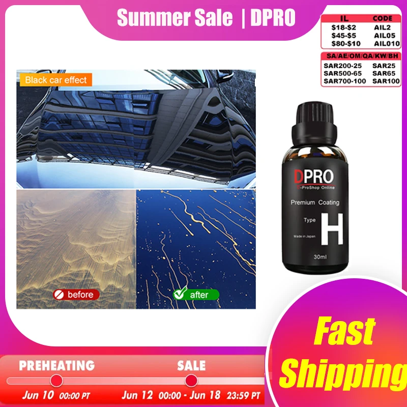 Dpro 9h Liquid Glass Ceramic Car Coating Waterproof Nano Ceramics Auto