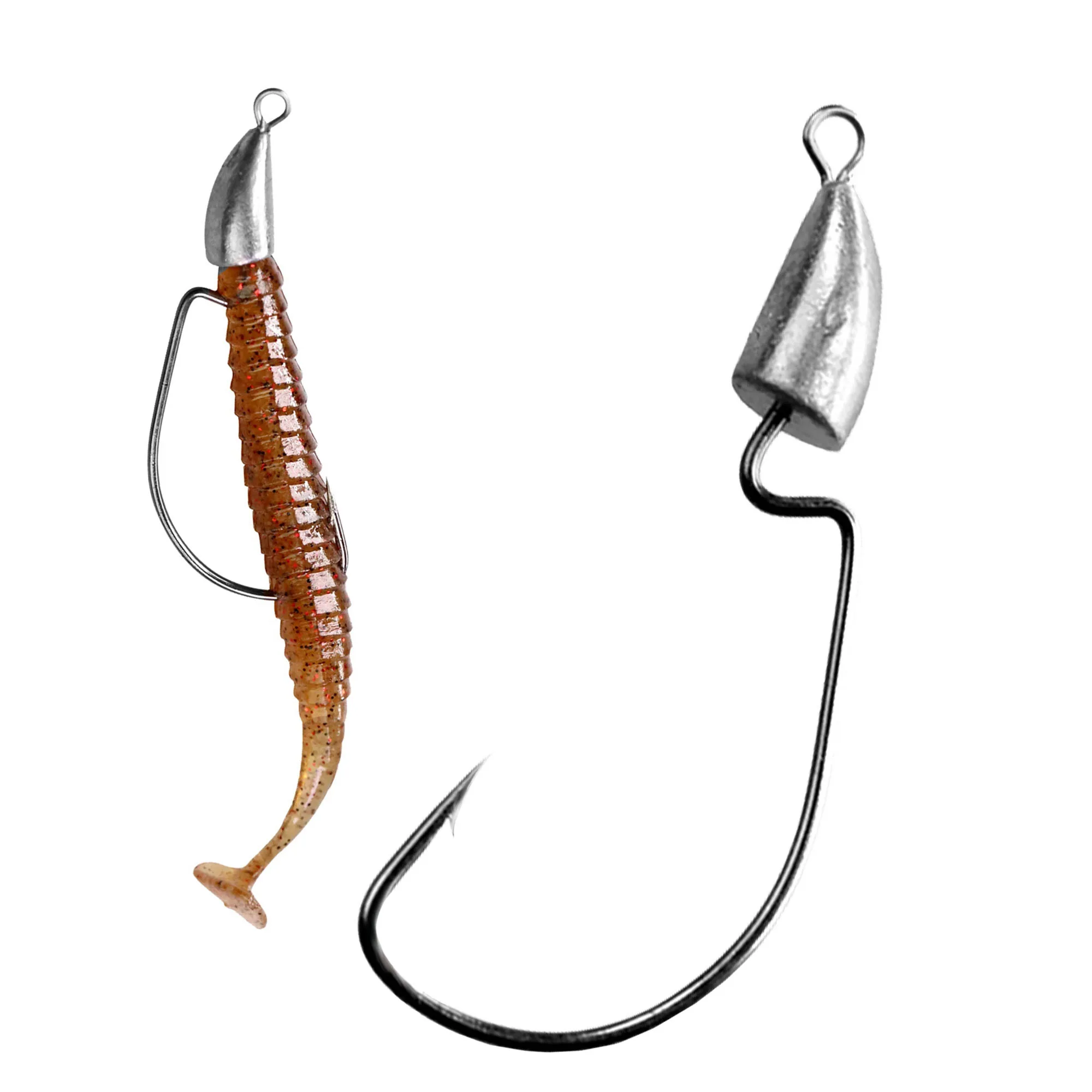 Kit de 25/50 têtes plombées de pêche, hameçons à tête plombée