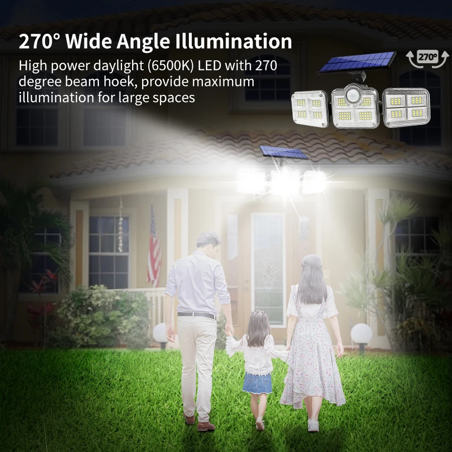 COB LED Solar Lights Outdoor Remote Control Motion Sensor Porch Light Waterproof Spotlight Exterior Emergency Lamp 171