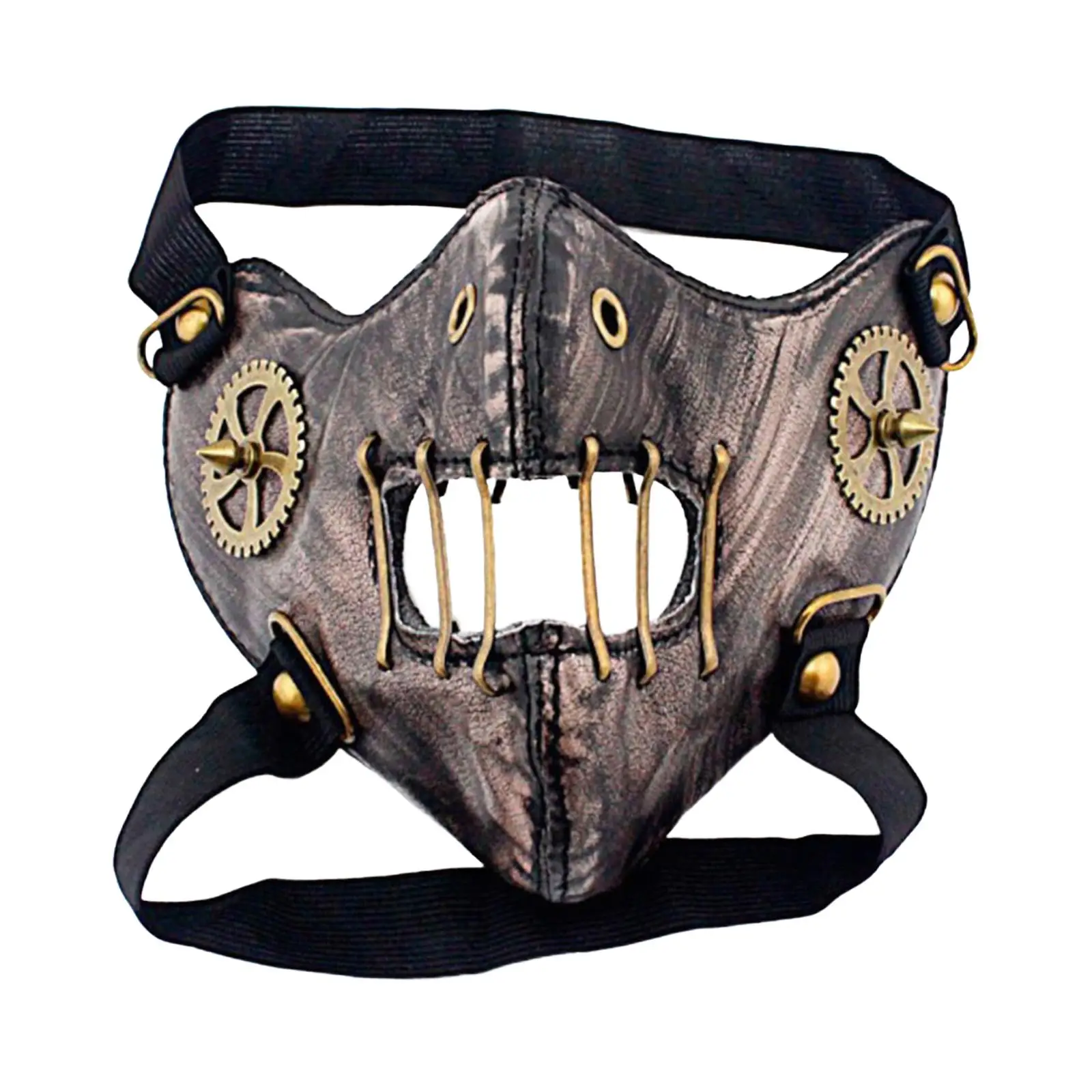 Steampunk Mask Gothic Dustproof Half Face Mask for Masquerade Bar Party