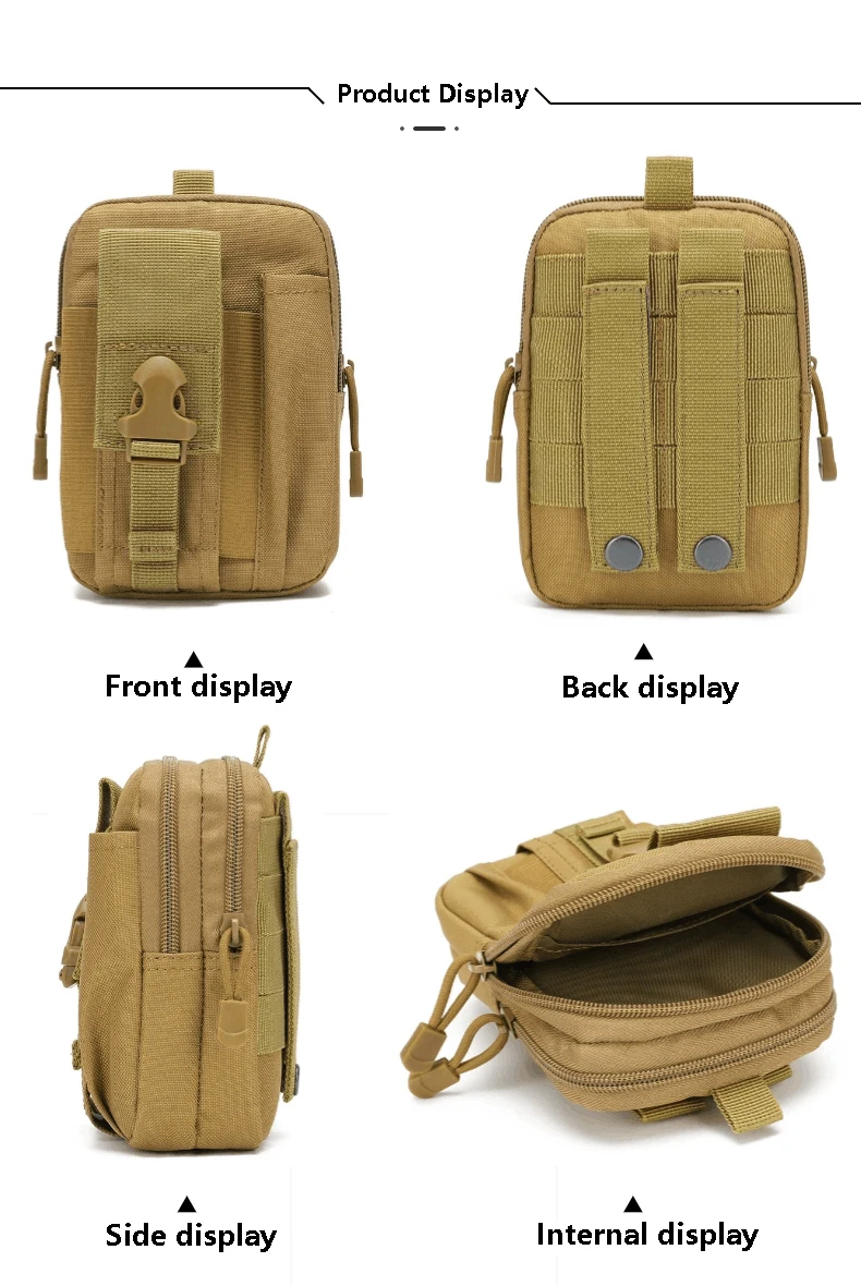 Universal EDC Taktische Molle Tasche Taille Tasche mit Handy Holster Outdoor Gear Tool Gadget Tasche Gürtel Taschen – Detail 12