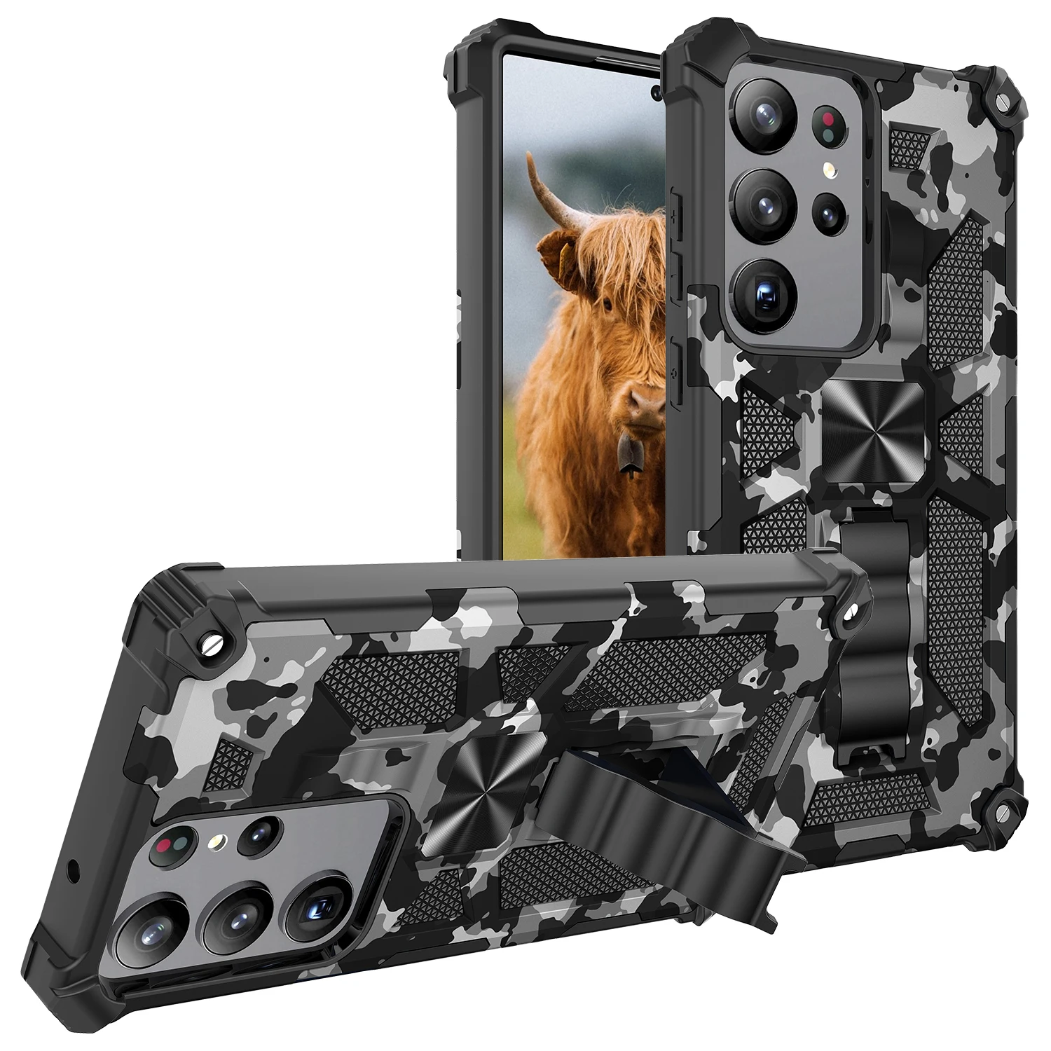 Rugged Military Camouflage Shockproof Case with Kickstand Cover