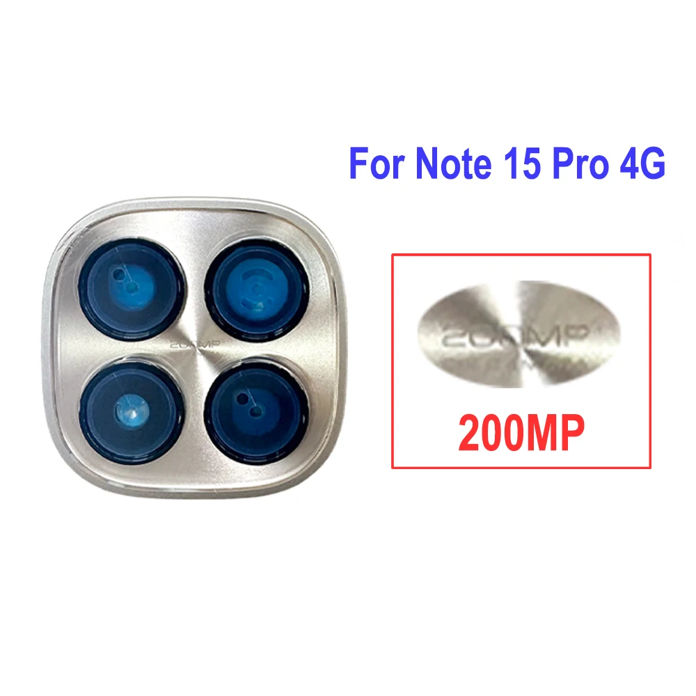레드미 노트 15 프로 4G 5G 카메라 렌즈 프레임 커버 베젤 교체 부품용 후면 카메라 프레임