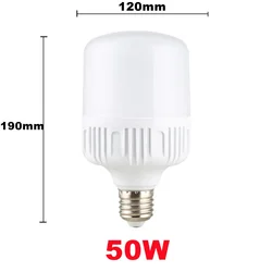 100W High - Brightness E27 LED Light Bulb - White, Eye - Friendly, Non - Flickering, Heat Dissipation (White Light)