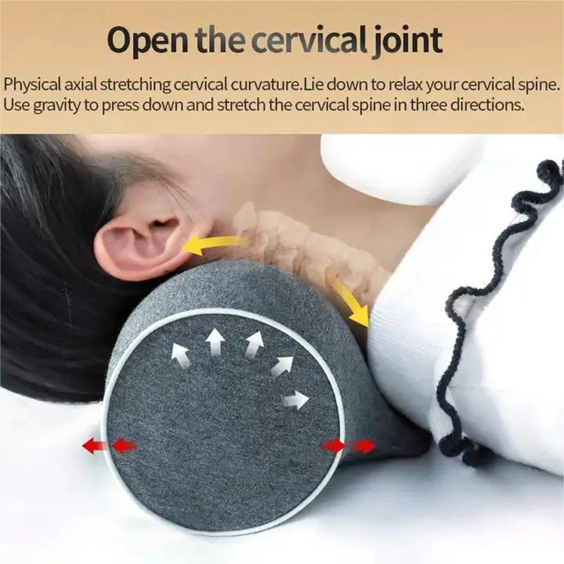 Memory Foam Cervical Pillow Anti-arch Traction Pillow Portable Protect Cervical Spine Ergonomic Travel Sleeping Neck Pillow 2
