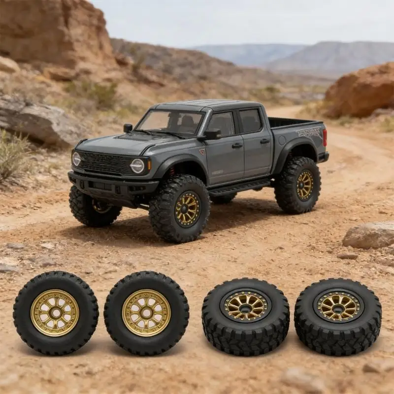 Ferngesteuertes Auto-Rad- und Reifenset Maßstab 1:30 mit Hochleistungsschaum für SCX30-Offroad-Modelle. Bessere Ausführung – Detail 10