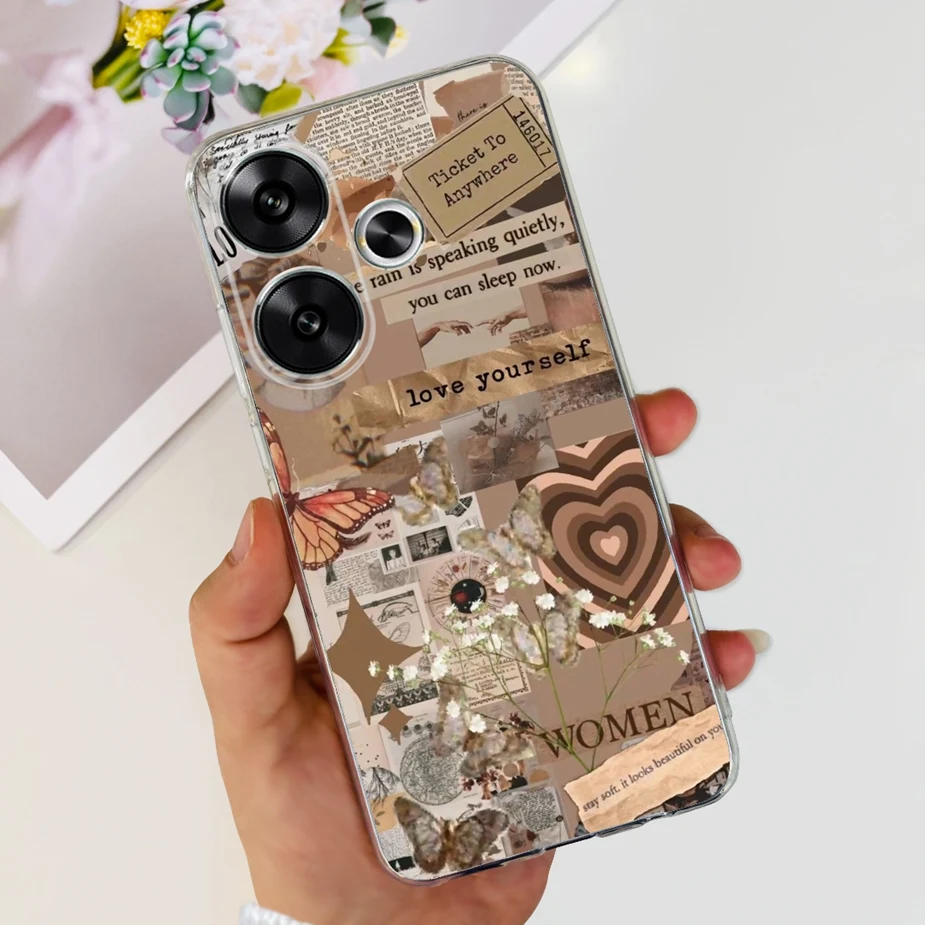 Stylish Painted Soft Silicone Phone Case - 6.79'' Protective Back Cover
