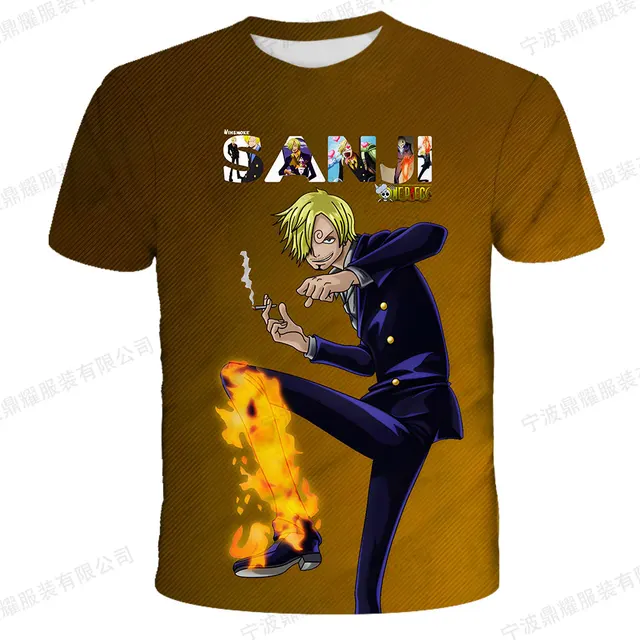 One Piece T-shirt Luffy Sanji Ace Costume Anime T-shirts Kids Clothes Children s Tops Baby Short Sleeve Tee Tops Boy T Shirts