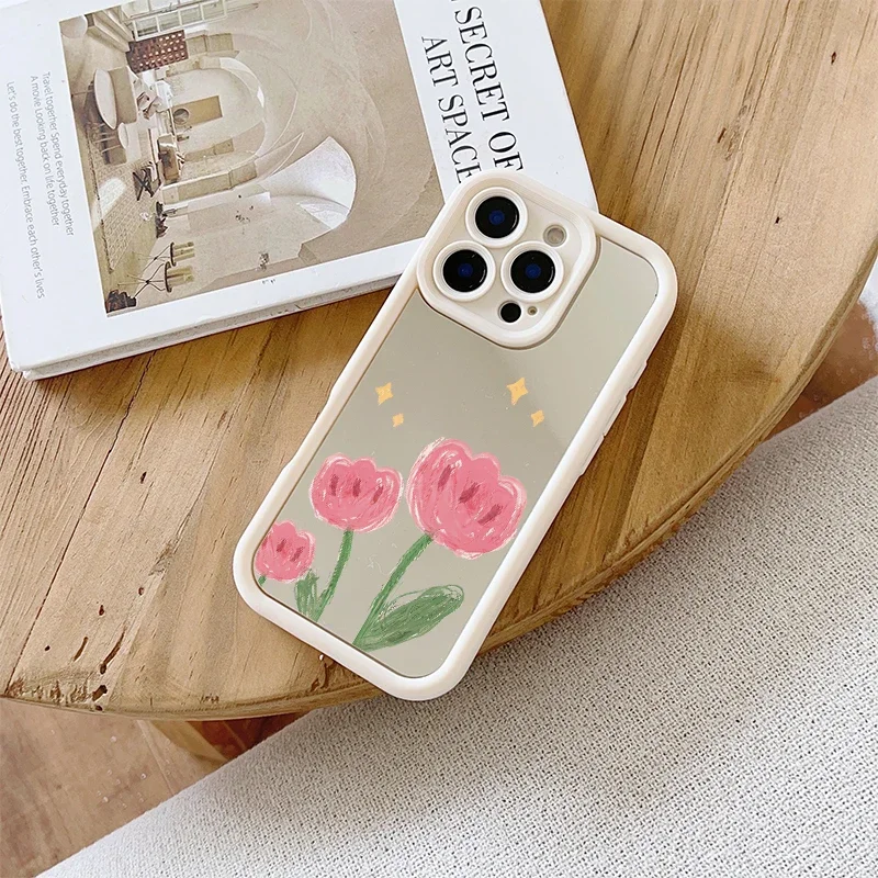 Elegant Floral Mirror Phone Case