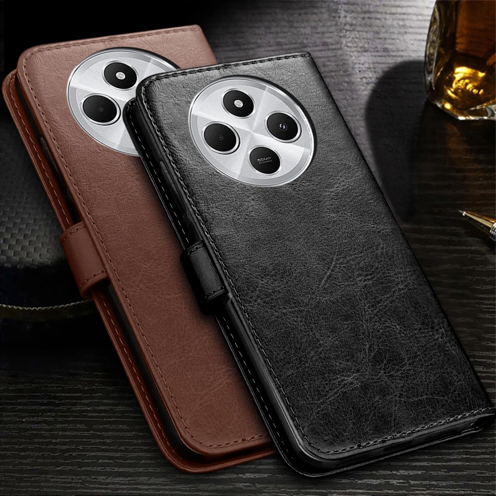 Built-in Card Slot Wallet Flip Leather Case For Xiaomi Redmi14C Redmi 14C 14 C C14 4G Magnetic Book Stand Coque Redmy 14C phone case,leather phone case,leather wallet case,leather case