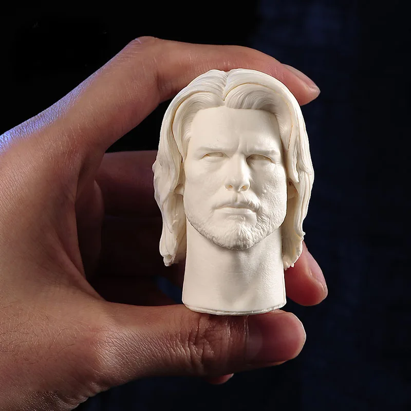 Non Verniciato 1/6 Last Samurai Captain Natan Tom Cruise Head Sculpt Carving Model Fit 12 ''Male Soldier Action Figure Body