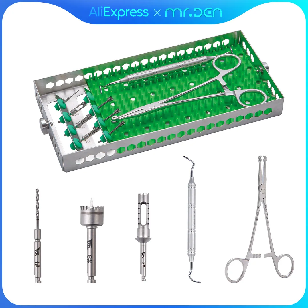 MR DEN-instrumento de bloque óseo para implante, Retractor de taladro ortopédico, práctica cosecha ósea y extracción precisa de huesos