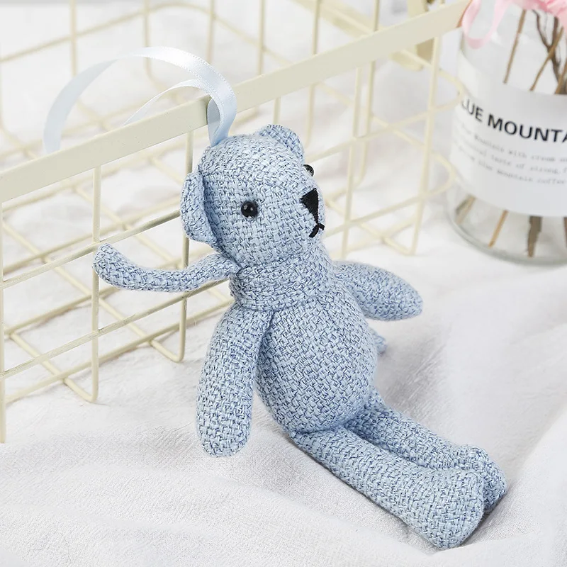 NUEVO Conejo de peluche, llavero de conejo con vestido de peluche de animal, juguete de peluche para fiesta infantil, muñecos de peluche con ramo