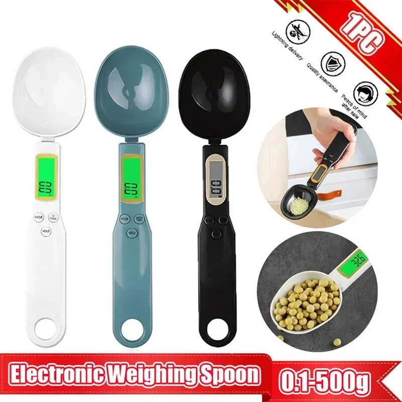Electronic Kitchen Scale Electronic Scale Mini Spoon Scale Digital Kitchen Scale Electronic LCD Food 0.1-500g Weight Measuring Kitchen Tool for Milk Coffee