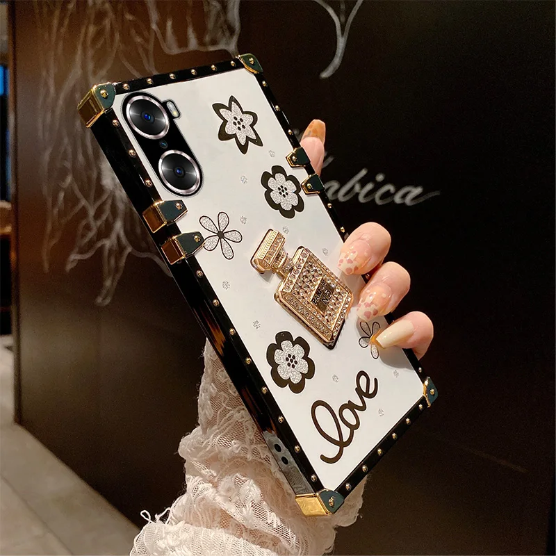 Luxe Diamant Bouteille De Parfum étui pour huawei P50 P40 P30 Lite P20 Y7A Y6P Y8P Y9S Mate 40 30 20 Pro Protection Souple Pho_voghion.com