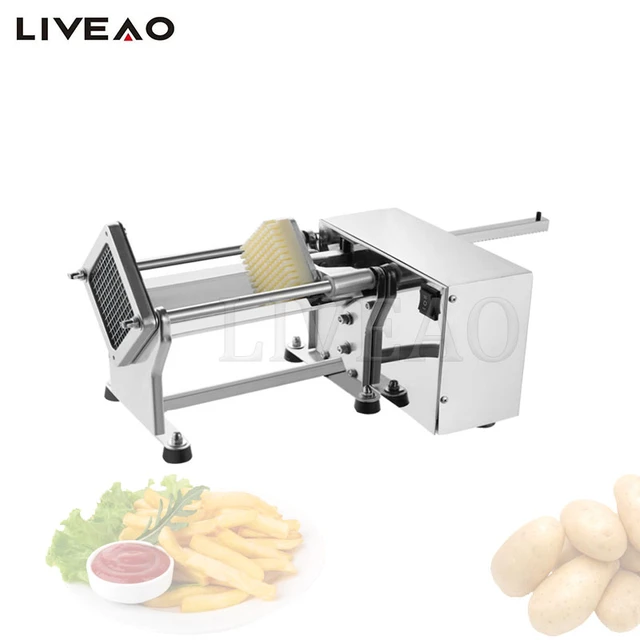  French Fry Cutter, Heavy Duty Stainless Steel Electric Potato  Chip Cutter Electric French Fry Cutter for Commercial Household Kitchen(US  plug): Home & Kitchen