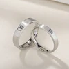 1Pair Kitten Couple Rings Cute Sliver Open Ring For Women Men Adjustable Finger Rings Romantic Lovers Anniversary Jewelry Gift 2