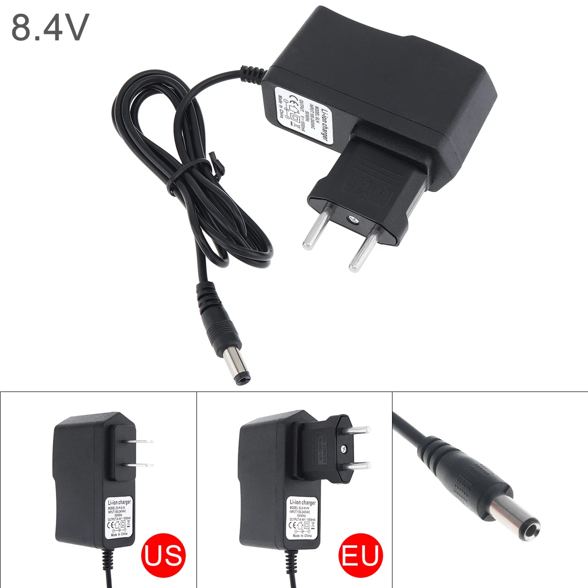 Double IC design 8.4V Portable Lithium Battery Charger Power Adapter for Lithium Electrical Drill / Electrical Screwdriver