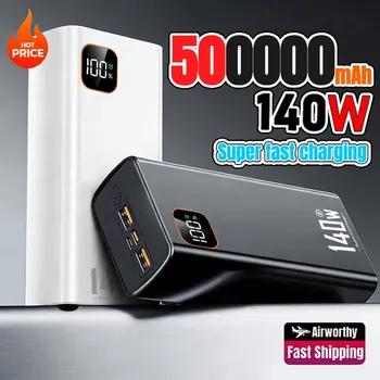 Nuovo Power Bank da 500000mAh, Ricarica Super Veloce 140W, Caricabatterie Portatile Esterno per iPhone, Huawei, Samsung, Xiaomi