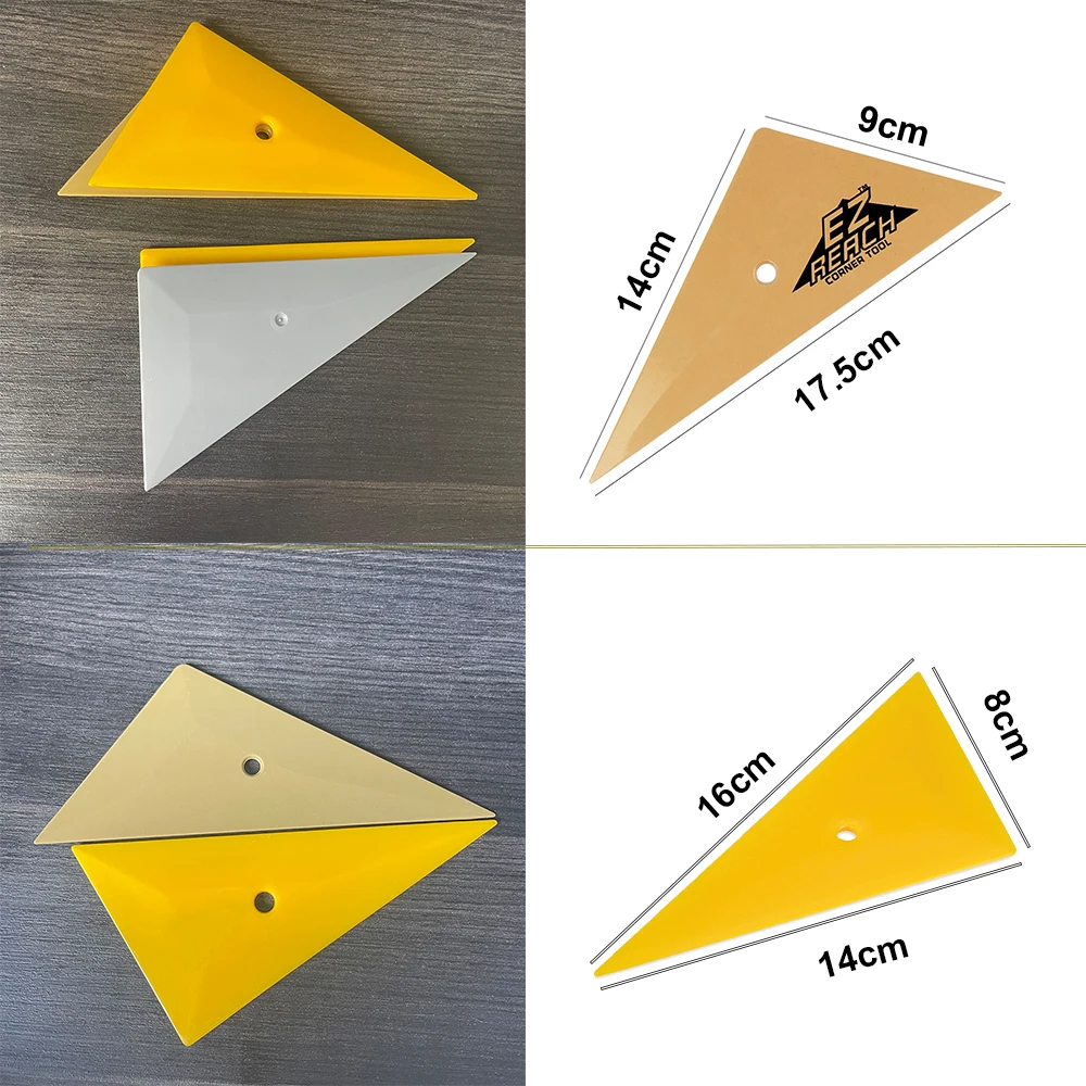 TOFAR Soft Triangle Go Corner Squeegee Vinyl Car Wrap Window Tinting Scraper Carbon Film Edge Installation Tucking Tool 5pcs