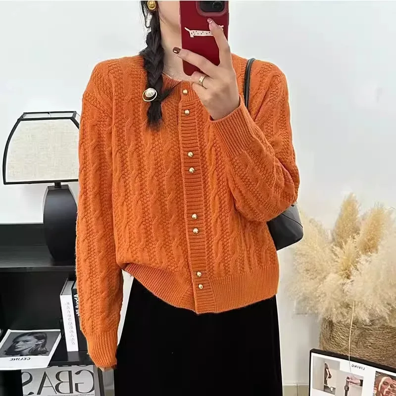 Women Long Sleeve Knitwear Loose Sweater Cardigan Autumn