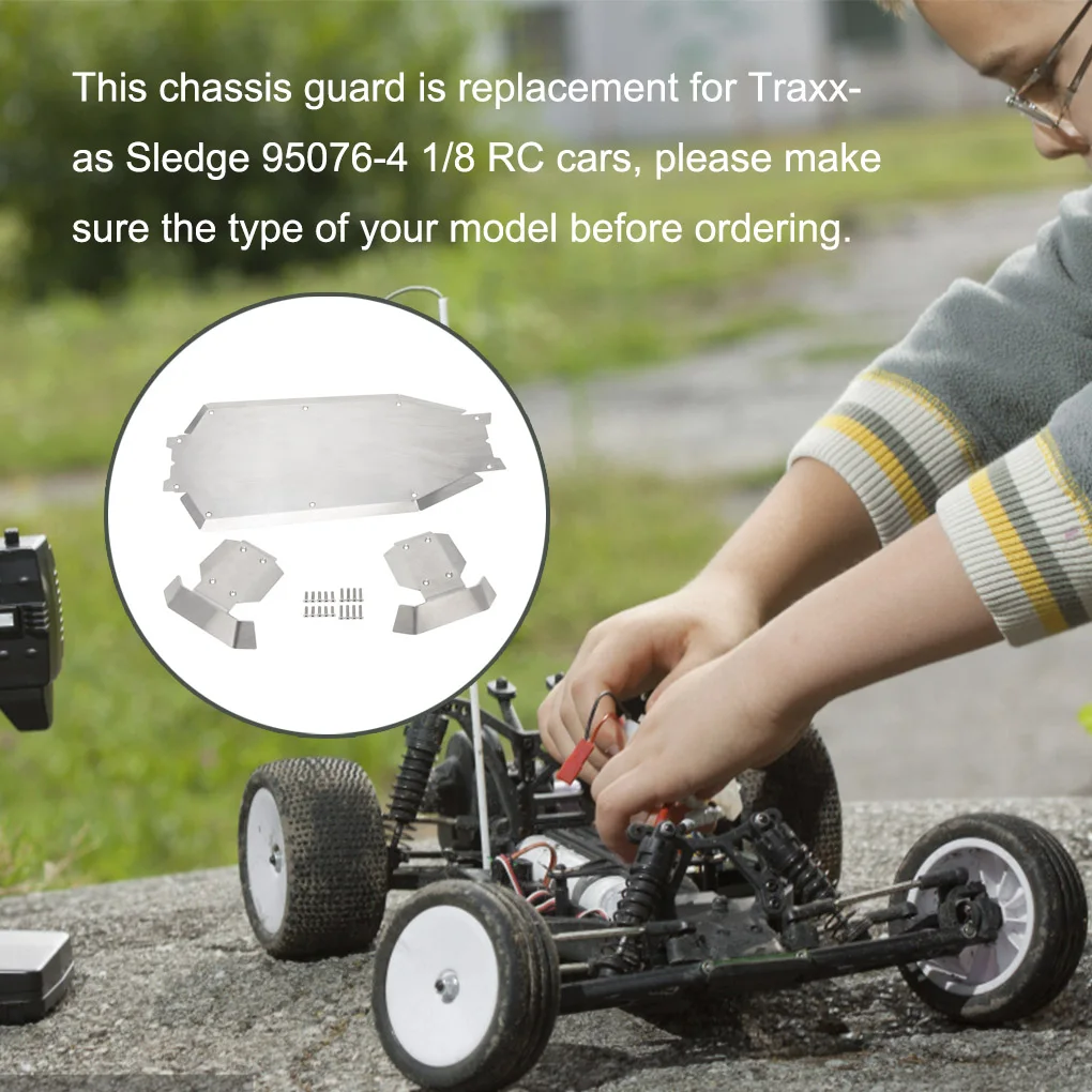 

Защита шасси автомобиля с дистанционным управлением из нержавеющей стали 1/8 защита модели RC съемные аксессуары для ремонта