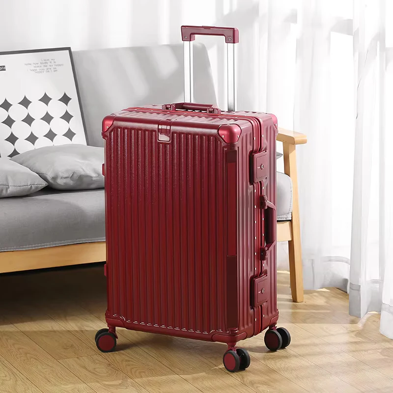 thumbnail image 1 of KLQDZMS maleta de cabina maleta de embarque para PC cubierta de carrito con marco de aluminio 20 "24" 26 pulgadas bolsa de viaje estilo carrito equipaje rodante, 1 of 4