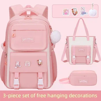 Pink Large School Backpack 1