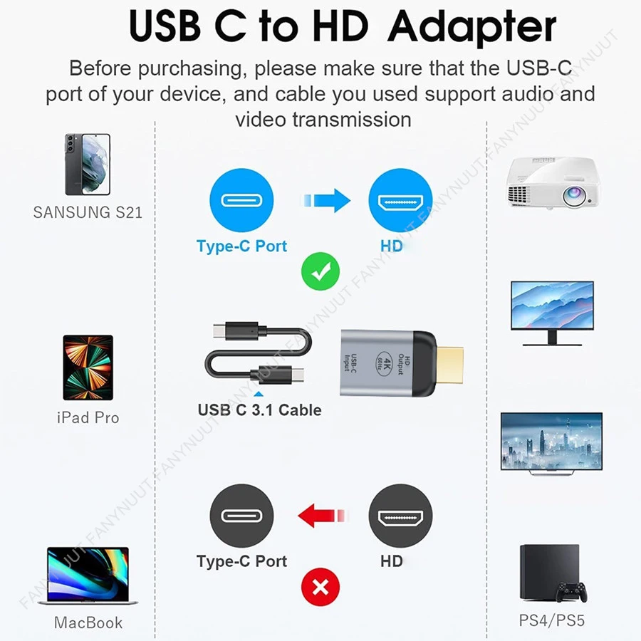 USB C ̺ - HDMI ȣȯ  4K 60Hz  C - HDMI ȣȯ Thunderbolt3 ̺ - Macbook HD Ŀ