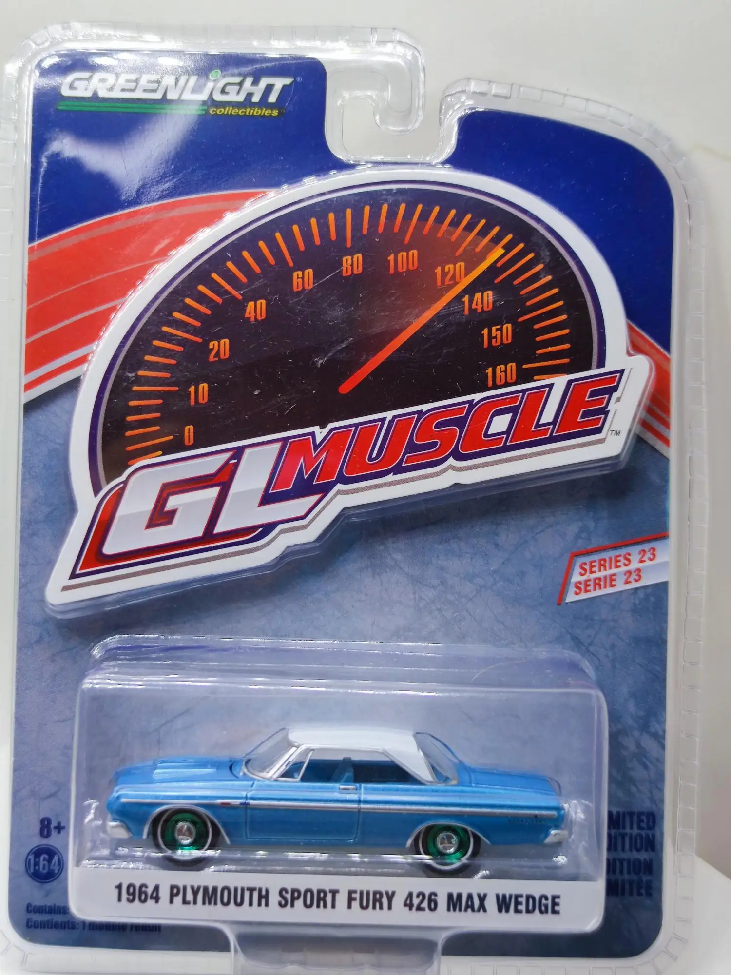 

1:64 1964 Plymouth Sports Fury 426 MAX WEDGE Green Edition Collection of car models