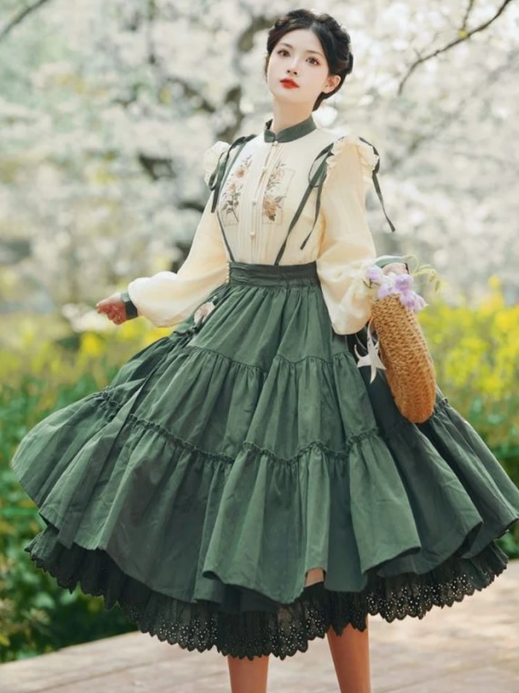 スカート MEDI LAYERED SUSPENDER I LINE SKIRT Ameri（アメリ）の「MEDI LAYERED SUSPENDER I LINE SKIRT