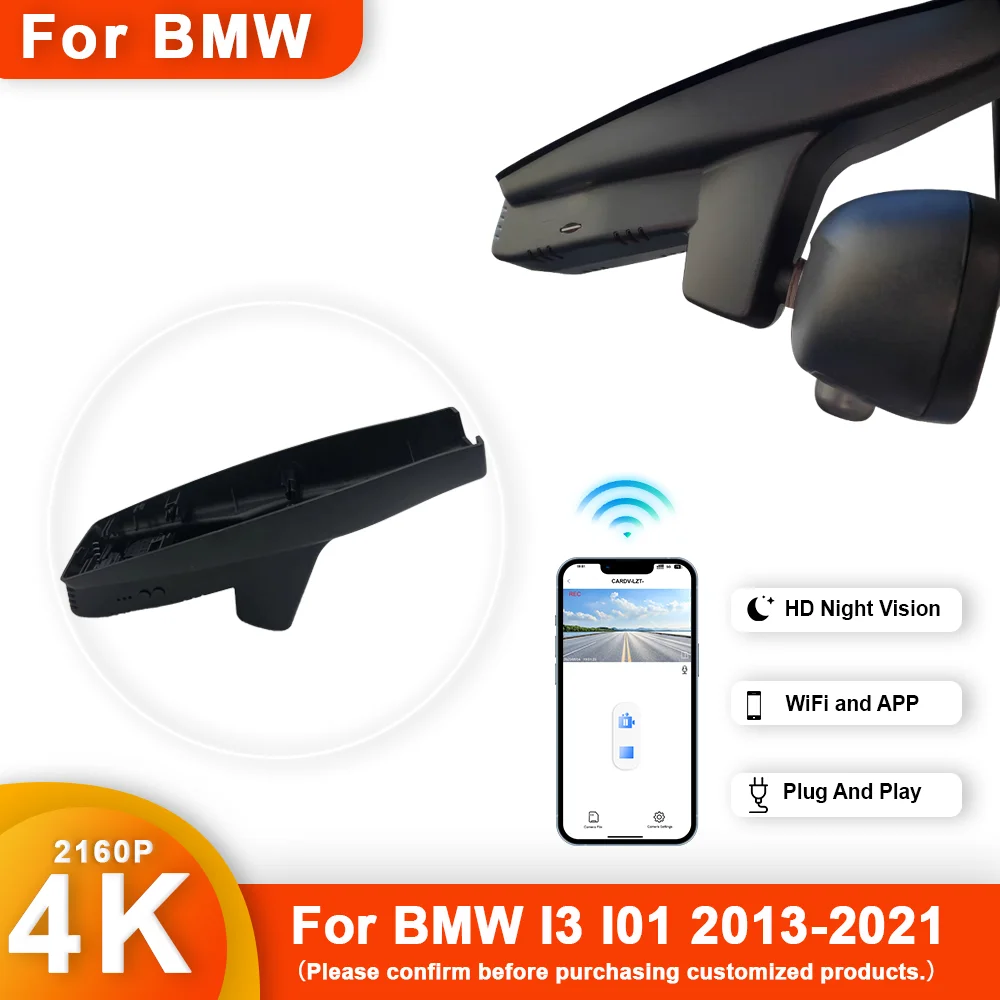 4K HD 2160P Plug and play Dash Cam For BMW I3 I01 2013 Front and Rear WIFI Car Dvr Dashcam