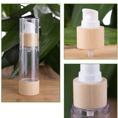 

Eco-friendly Bamboo 20ml 30ml 50ml 120ml Empty Airless Vacuum Pump Bottles for Makeup Cream Serum Lotion Skin Care 10pcs/lot