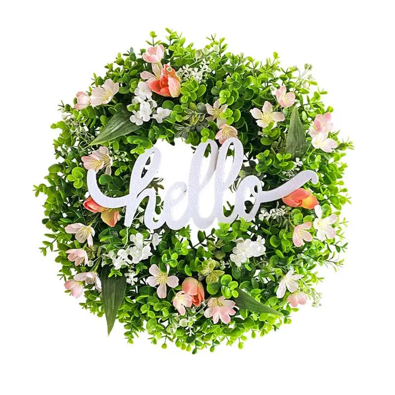 

Spring Flowers Wreaths Realistic And Aesthetical Eucalyptus Wreath For Front Door Home Decor Products For Entrance Window Farm