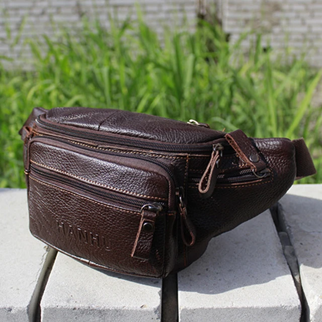 Waist Bag Mens Genuine Leather  Genuine Leather Waist Pack Men - Genuine  Leather - Aliexpress