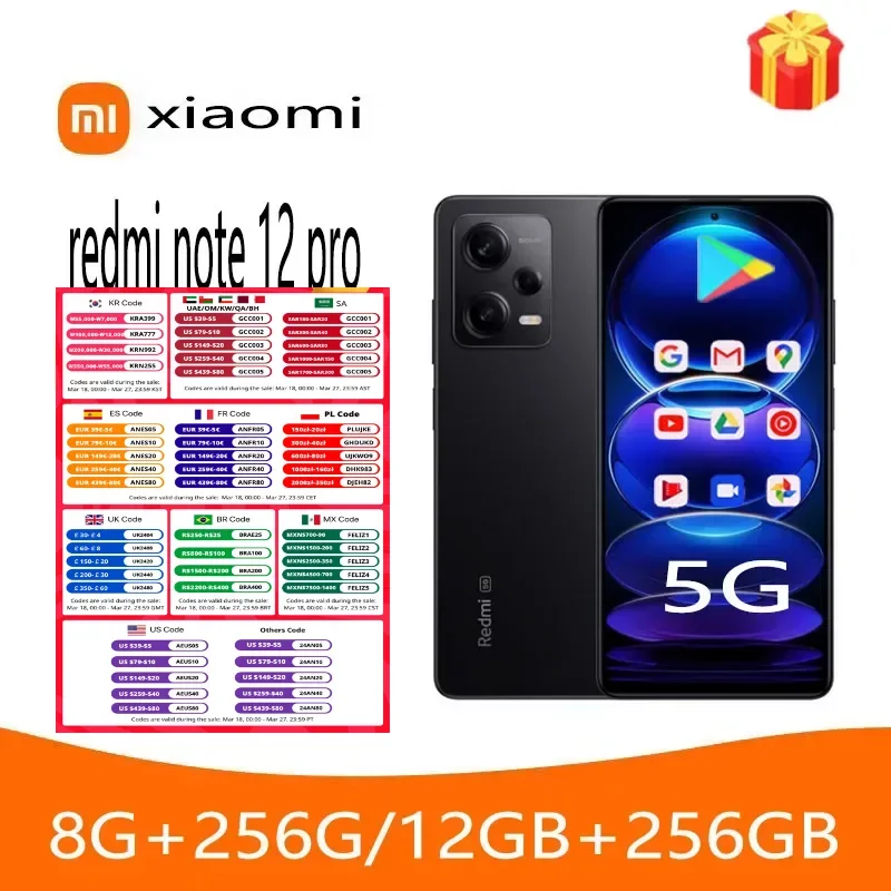Xiaomi Redmi Note 12 Pro 5G Fotocamera Per Smartphone Mediatek Dimensity 1080 120Hz Display Amoled Caricabatterie 67W