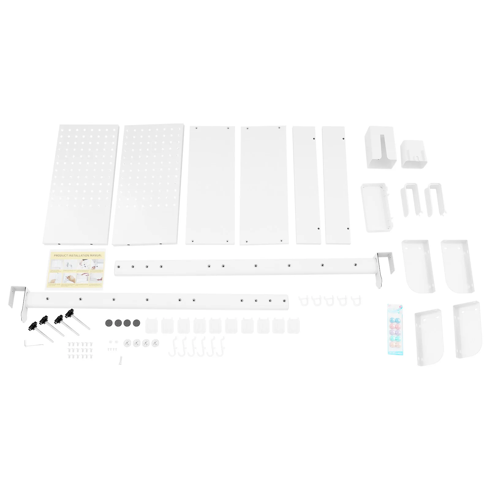 Clip-on-Desktop-Bücherregal-Organizer, 2-stufiges offenes Regal mit Stecktafel-Rückseite, Mehrzweck-Aufbewahrung auf der Arbeitsplatte für Schreibwarenbücher – Detail 5