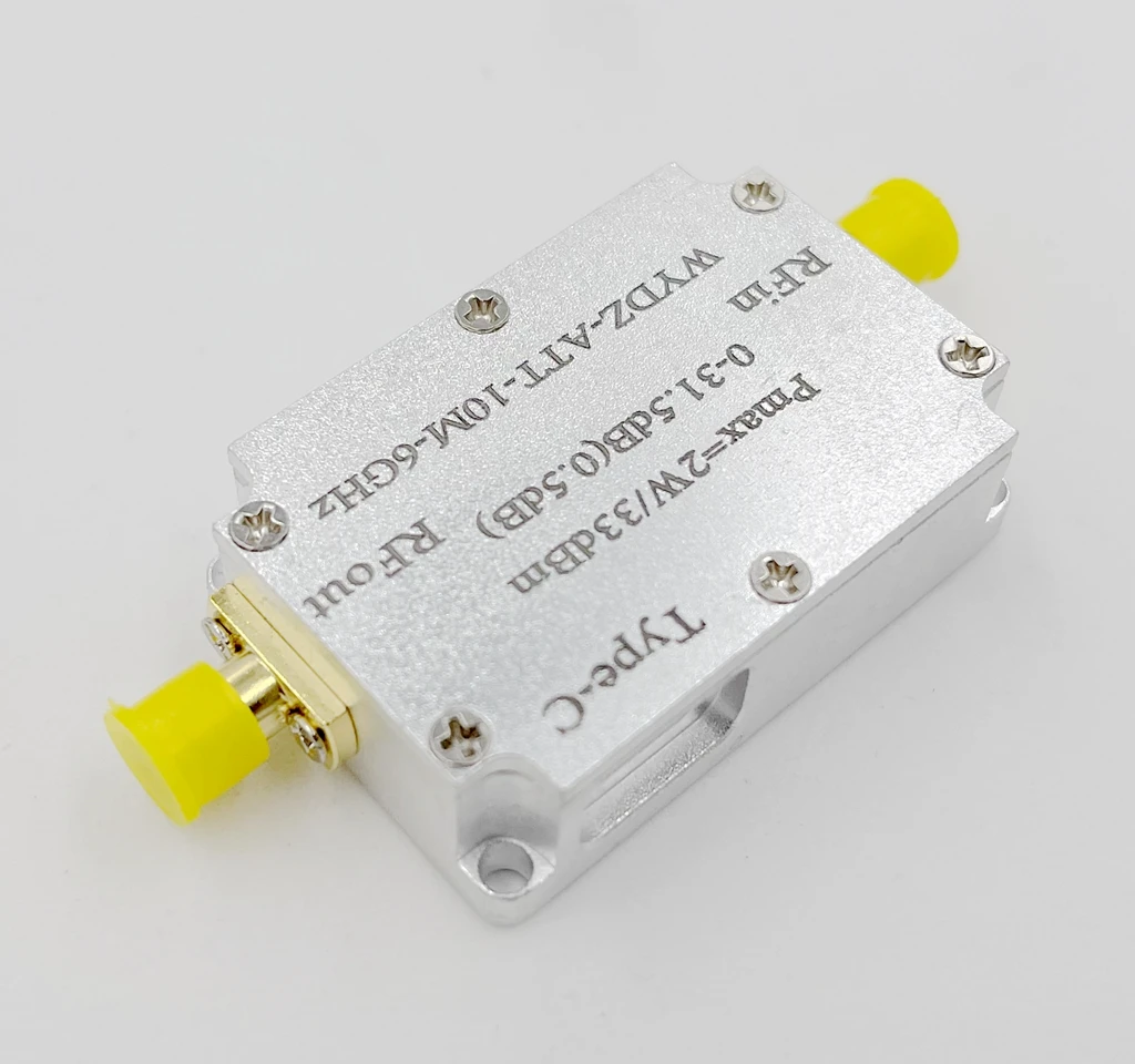 TYPE-C CNC 감쇠기 스텝퍼, 0.5DB 0-31.5 CNC 범위, 10M-6GHz, 2W