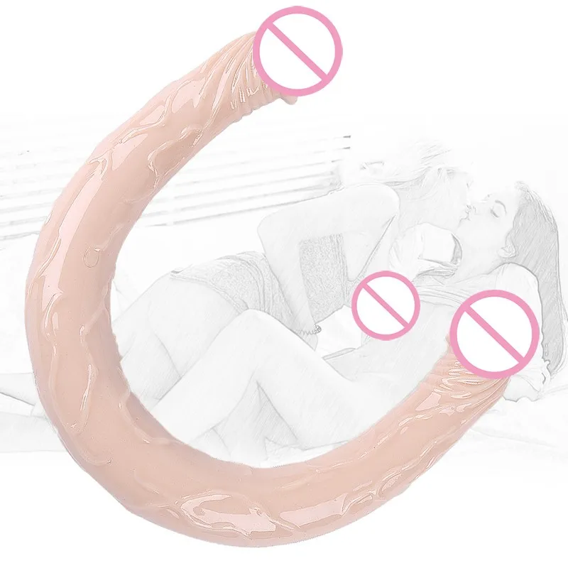 Double Headed Dildos Lesbian Masturbator Butt Plug Sex Toys