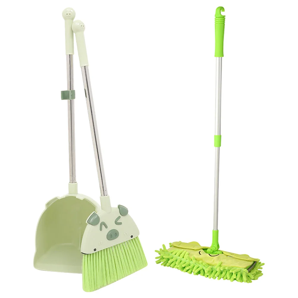 

Children's Broom Dustpan Kids Suit Household Cleaning Tool Mop Small Stainless Steel Home Kid's Toddler Kindergarten